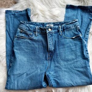 Good American Classic Blue Straight Leg Jeans
